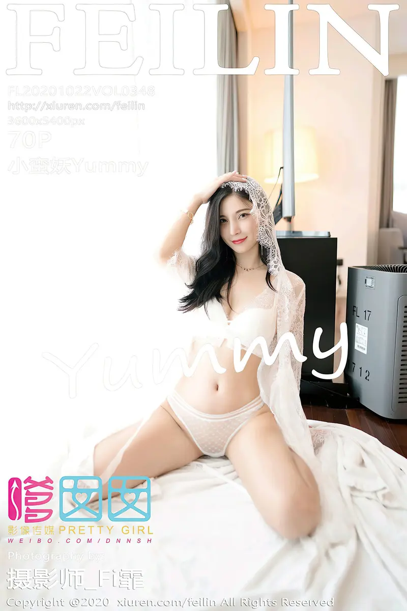[FeiLin嗲囡囡] Vol.348 嫩模小蛮妖Yummy私房缕空薄纱裙秀性感内衣完美身材写真